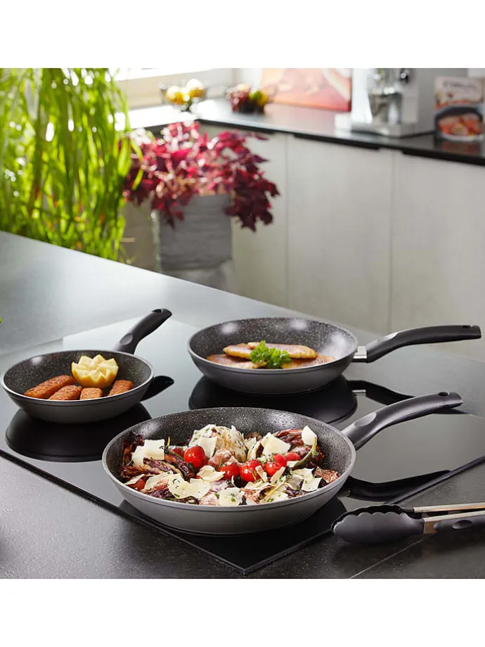 3er-Set: Bratpfannen ''Ceramic'' in Schwarz