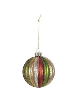 4er-Set: Christbaumkugeln in Bunt - (H)8 x Ø 8 cm