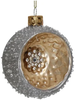 2er-Set: Christbaumkugeln in Silber - Ø 8 cm