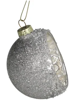 2er-Set: Christbaumkugeln in Silber - Ø 8 cm