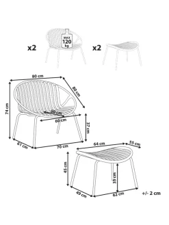 4er-Set Cocktailsessel CASPERIA in Grün