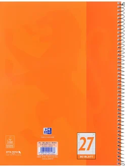 5er-Set: Collegeblöcke "Oxford - Lineatur 27" in Orange - DIN A4