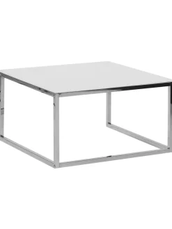 2er-Set Couchtisch BREA in Weiß/Silber