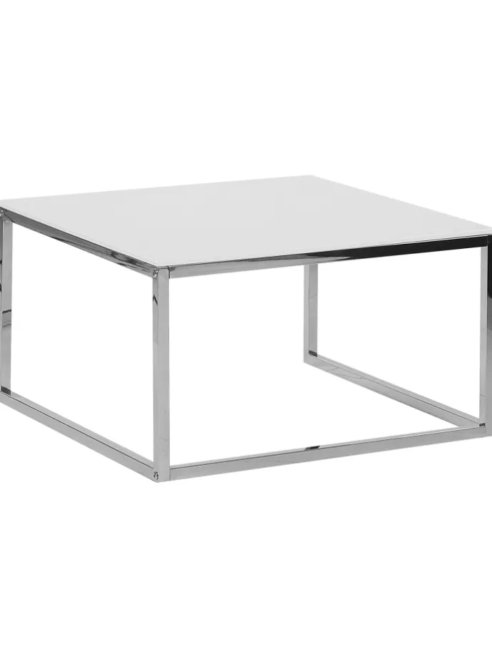 2er-Set Couchtisch BREA in Weiß/Silber