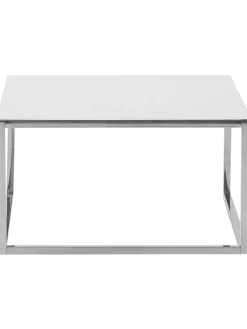 2er-Set Couchtisch BREA in Weiß/Silber