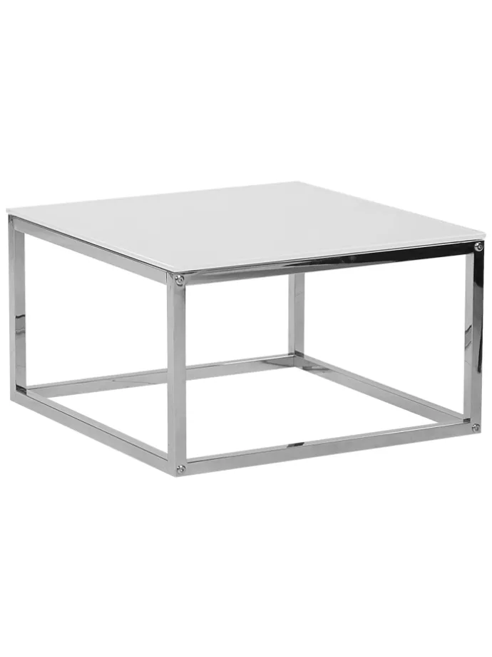 2er-Set Couchtisch BREA in Weiß/Silber