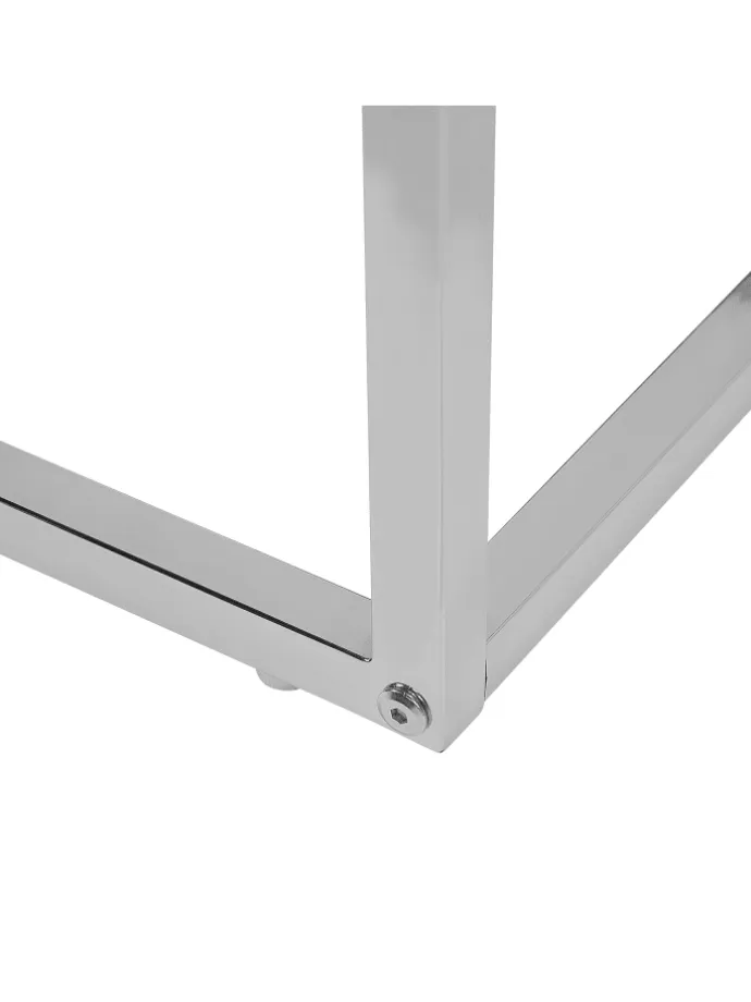 2er-Set Couchtisch BREA in Weiß/Silber