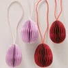 4er-Set: Dekoanhänger "Eggo" in Lila/ Bordeaux - (H)4,5 cm