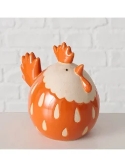 2er-Set: Dekofiguren "Agathy" in Orange/ Creme - (H)12 cm