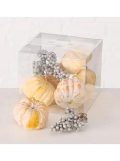 18er-Set: Dekofiguren in Grau/ Gelb - (B)6 x (H)7 cm