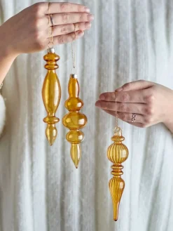 3er-Set: Dekohänger ''Aurelia'' in Gold - (L)15,5 cm