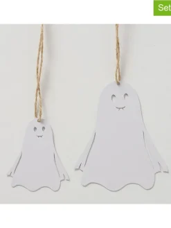 2er-Set: Dekohänger "Ghostie" in Weiß