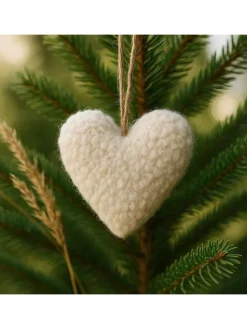 3er-Set: Dekohänger in Creme - (L)12 cm