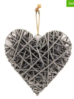 2er-Set: Dekohänger in Hellgrau/ Creme - (L)25 cm