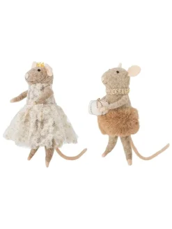 2er-Set: Dekohänger ''Peo'' in Grau/ Beige - (L)23 cm