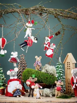 2er-Set: Dekohänger ''Peo'' in Rot/ Grau - (L)12 cm