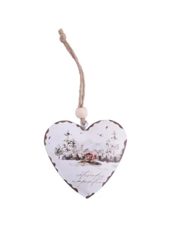 3er-Set: Dekohänger ''Winter Village'' in Weiß/ Bunt - (L)6,5 x (B)6,5 cm