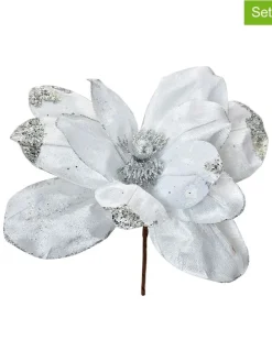 2er-Set: Dekopflanzen in Weiß/ Silber - (H)25 cm