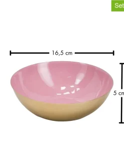 2er-Set: Dekoschalen "Naledi" in Rosa/ Gold - Ø 16,5 cm