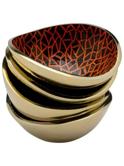 4er-Set: Dekoschalen "Samba" in Bunt - (H)6 x Ø 12,8 cm