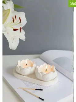 2er-Set: Duftkerzen in Weiß - 2x 50 g