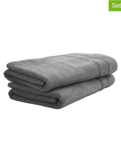 2er-Set: Duschtücher "Brooklyn" in Dunkelgrau