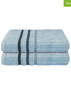 2er-Set: Duschtücher "Ohio" in Hellblau