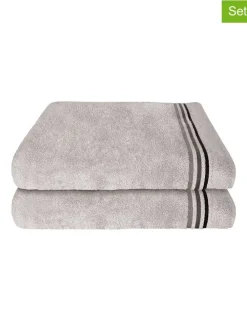 2er-Set: Duschtücher "Skyline" in Silber