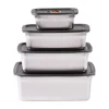4er-Set: Edelstahl-Frischhaltedosen