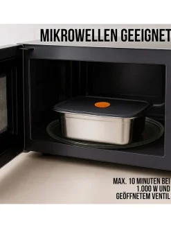 4er-Set: Edelstahl-Frischhaltedosen