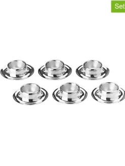 6er-Set: Eierbecher in Silber - Ø 8,5 cm