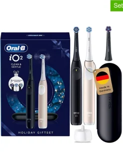 2er-Set: Elektrische Zahnbürsten "iO Series 2" in Schwarz/ Gold