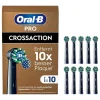 10er-Set: Ersatz-Bürstenköpfe "Pro CrossAction" in Schwarz