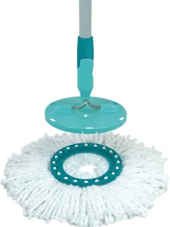 2er-Set: Ersatzköpfe "Disc Mop" in Weiß/ Türkis - 2x 2 Stück