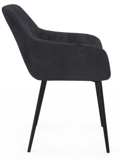 2er-Set: Esszimmerstühle "Ariana" in Anthrazit - (B)51 x (H)76 x (T)56 cm