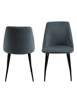 4er-Set: Esszimmerstühle "Ines" in Grau - (B)49,2 x (H)84 x (T)57,5 cm