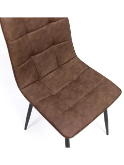 4er-Set: Esszimmerstühle "Linda" in Braun/ Schwarz - (B)55 x (H)88 x (T)46 cm