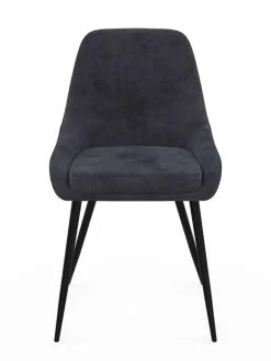 2er-Set: Esszimmerstühle "Olivia" in Anthrazit - (B)47,5 x (H)79 x (T)54 cm