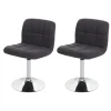 2er-Set Esszimmerstuhl Cadiz drehbar, Dunkelgrau