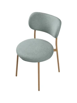 2er-Set Esszimmerstuhl CASEY in Grün/Braun