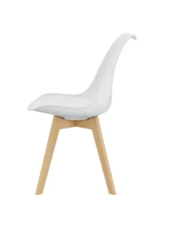 4er-Set Esszimmerstuhl Fläten in Weiß (H)81cm (B)49cm (T)57cm