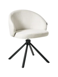 2er-Set Esszimmerstuhl OVALO in Weiß/Schwarz