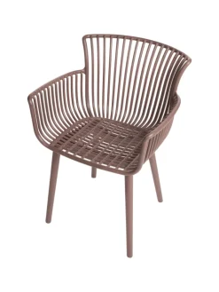 4er-Set Esszimmerstuhl PESARO in Braun