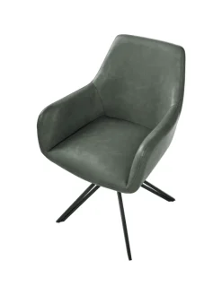 2er-Set Esszimmerstuhl SANSARC in Grün/Schwarz