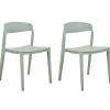2er-Set Esszimmerstuhl SOMERS in Grün