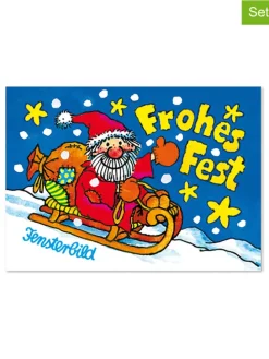 2er-Set: Fensterfolien "Schlittenfahrt" - ab 3 Jahren