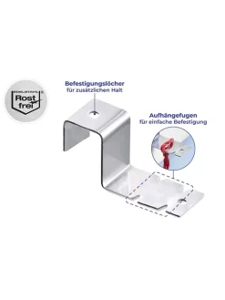 2er-Set: Fensterhaken in Silber - 2x 2 Stück