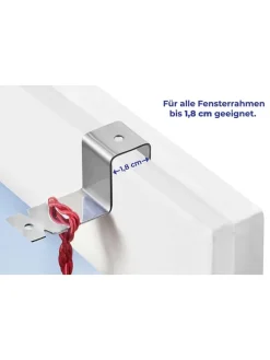 2er-Set: Fensterhaken in Silber - 2x 2 Stück