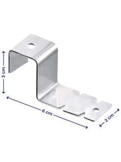 2er-Set: Fensterhaken in Silber - 2x 2 Stück