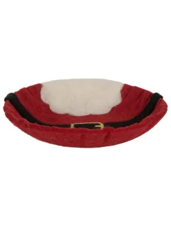 2er-Set: Filz-Dekoschalen "Weihnachtsmann" in Rot/ Weiß - (H)4 x Ø 18 cm